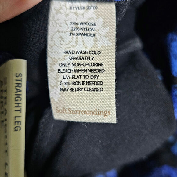 Soft Surroundings Straight Leg/Ankle Mirabella Pant Floral Women's Size XS (2-4) - Picture 7 of 7